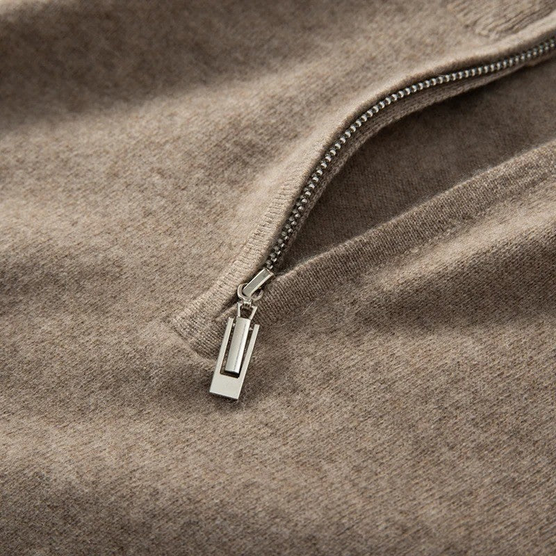 Ancien | Cashmere Half Zip Sweater afbeelding 8