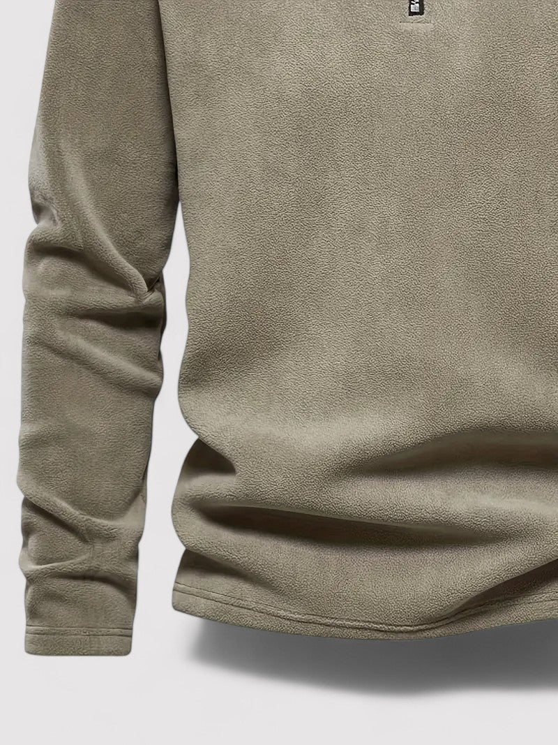 Ancien | Men's Half Zip Fleece Crew Neck Sweater afbeelding 5