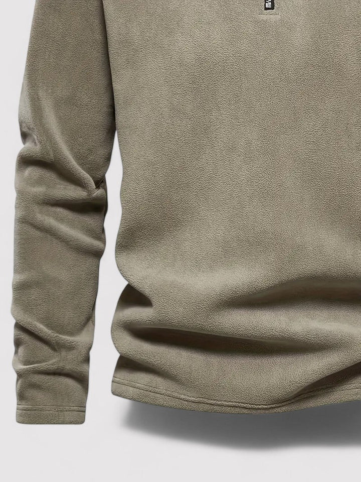 Ancien | Men's Half Zip Fleece Crew Neck Sweater afbeelding 5
