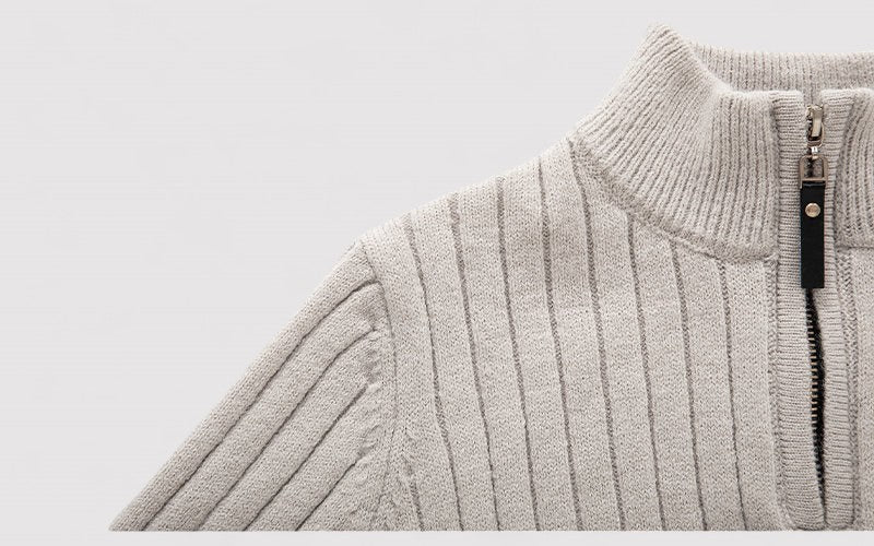 Ancien | Men's Casual Zip-Up Sweater afbeelding 7
