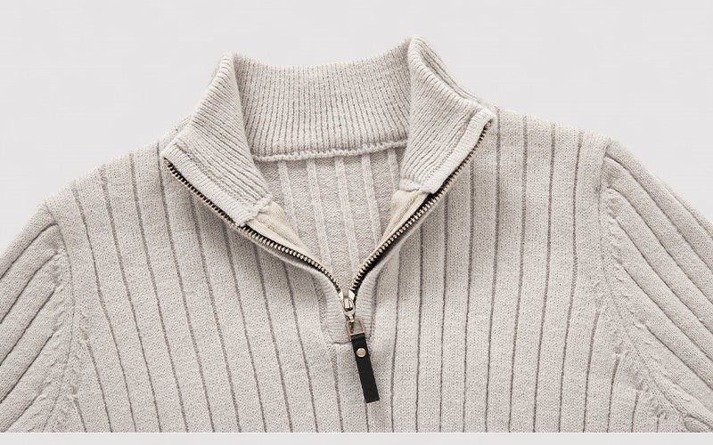 Ancien | Men's Casual Zip-Up Sweater afbeelding 5