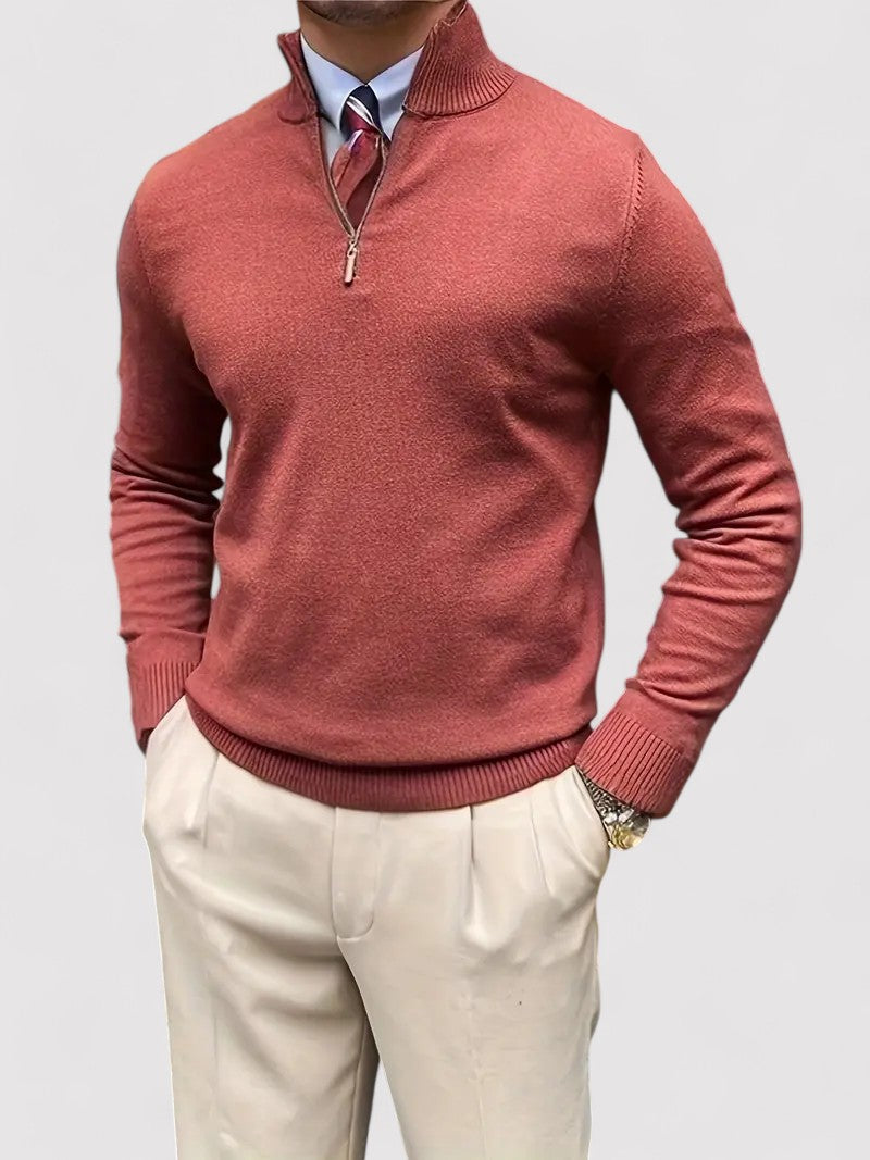 Ancien | Autumn Knitted Sweater with Zipper afbeelding 6