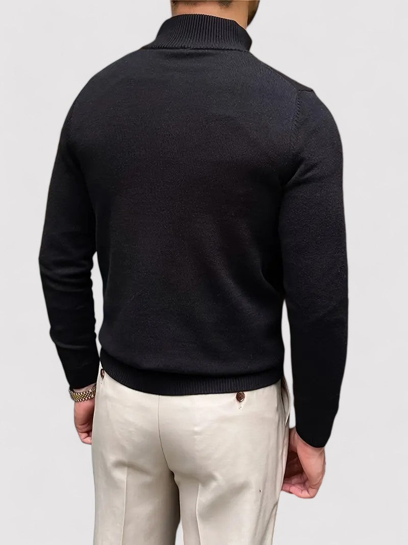 Ancien | Autumn Knitted Sweater with Zipper afbeelding 2