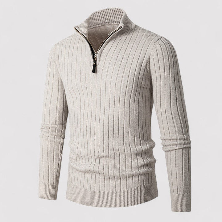 Ancien | Men's Casual Zip-Up Sweater afbeelding 4