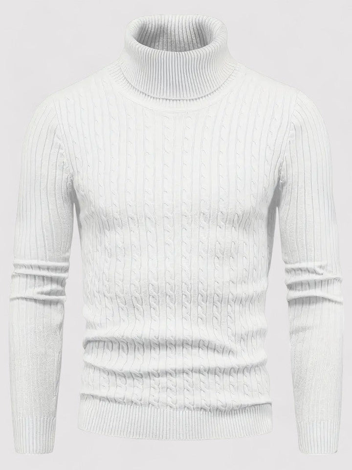 Ancien | Cable-Knit Men's Turtleneck Jumper for Autumn afbeelding 6