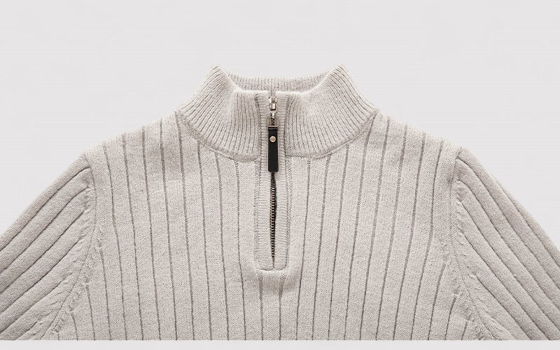 Ancien | Men's Casual Zip-Up Sweater afbeelding 10