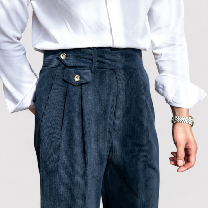 Ancien | Men's Corduroy Pleated Trousers afbeelding 4