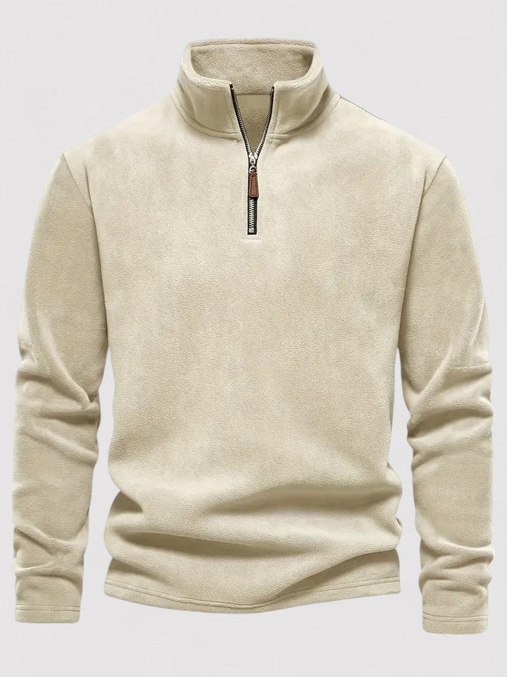 Ancien | Men's Half Zip Fleece Crew Neck Sweater afbeelding 11