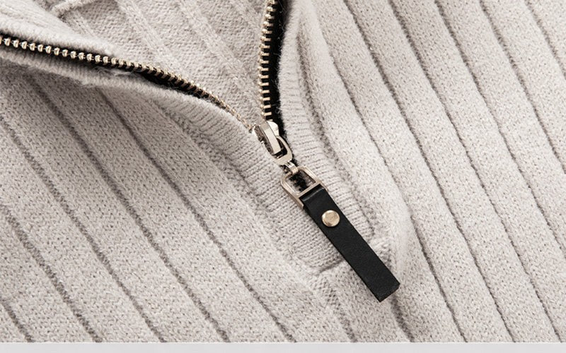 Ancien | Men's Casual Zip-Up Sweater afbeelding 9