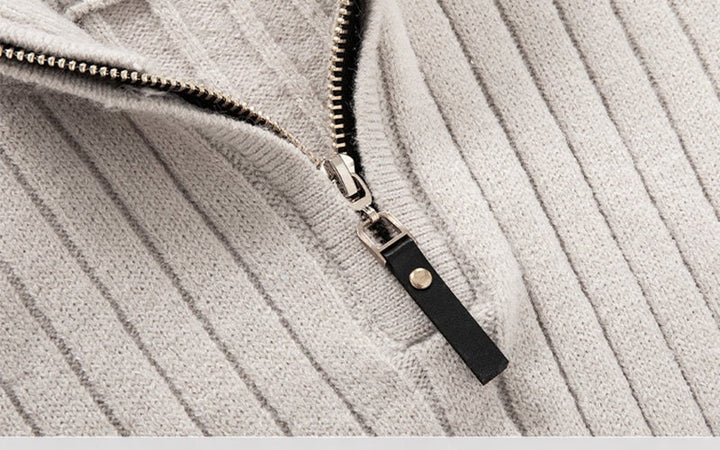 Ancien | Men's Casual Zip-Up Sweater afbeelding 9