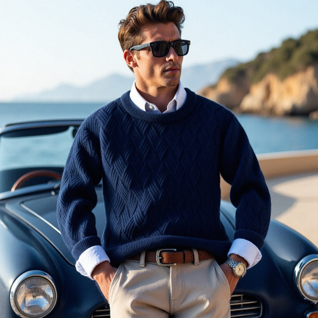 Ancien | Herringbone Cable Knit Sweater afbeelding 4