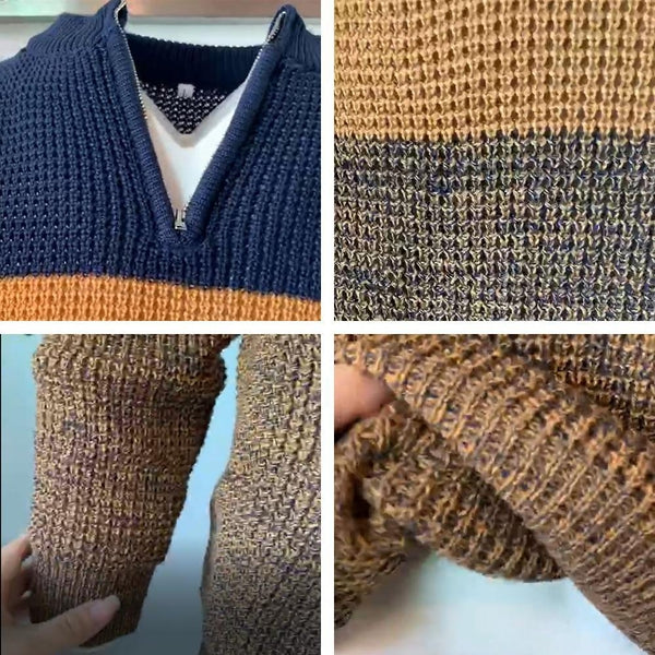 Oliver | Stylish knitted men's sweater with zipper