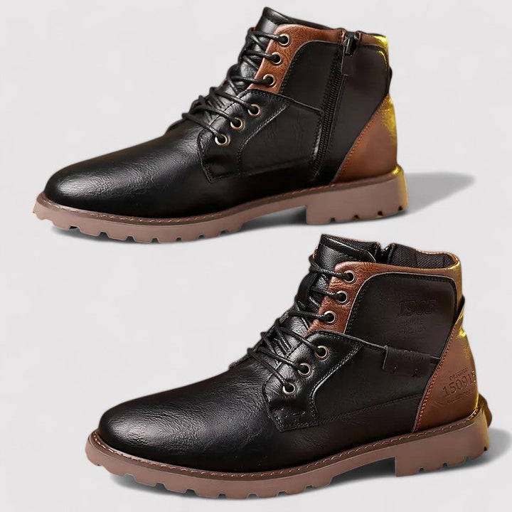 Ancien | Men’s Leather Boots with Zip-up Closure afbeelding 5