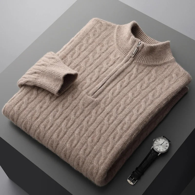 Ancien | Cashmere Half Zip Autumn Sweater afbeelding 5