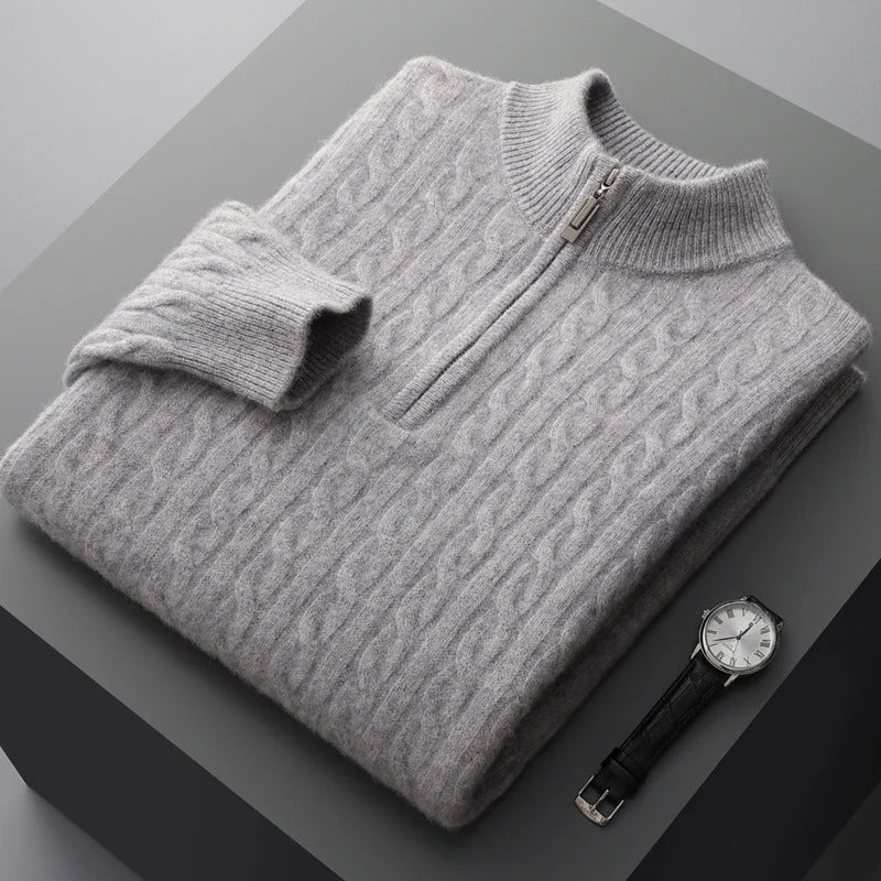 Ancien | Cashmere Half Zip Autumn Sweater afbeelding 6