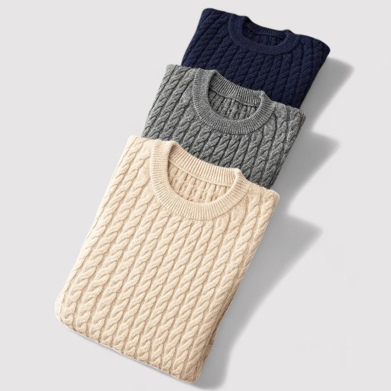 Ancien | Cable Knit Wool Sweater afbeelding 8