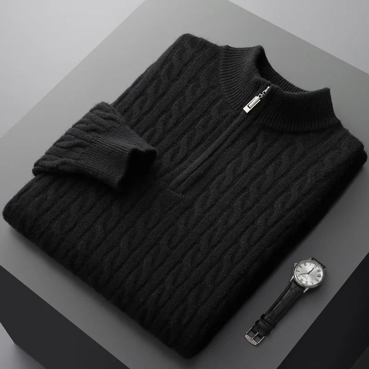 Ancien | Cashmere Half Zip Autumn Sweater afbeelding 2