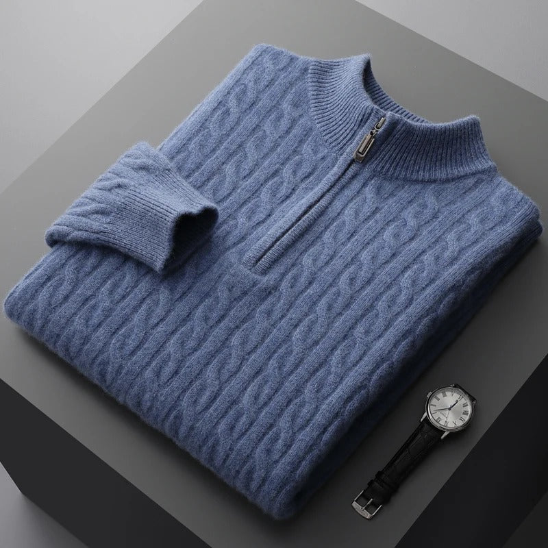 Ancien | Cashmere Half Zip Autumn Sweater afbeelding 4