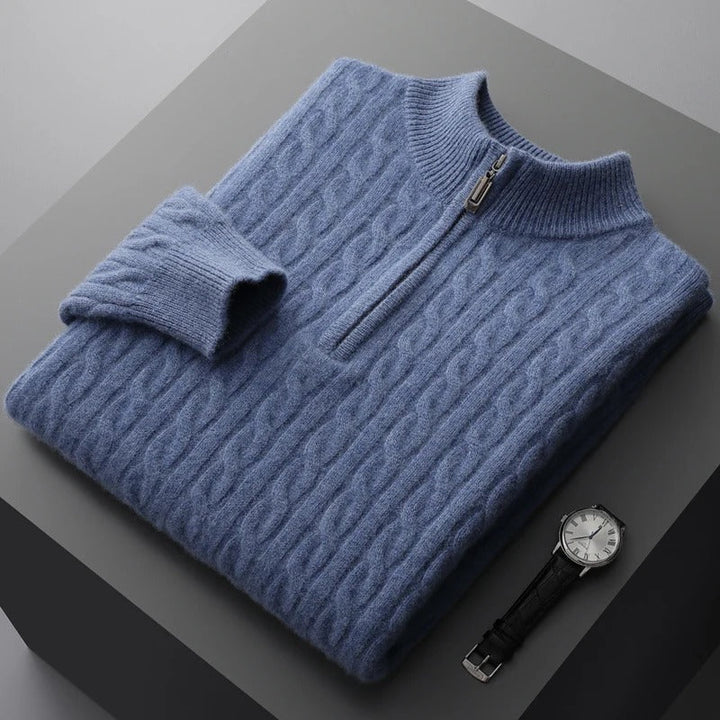 Ancien | Cashmere Half Zip Autumn Sweater afbeelding 4