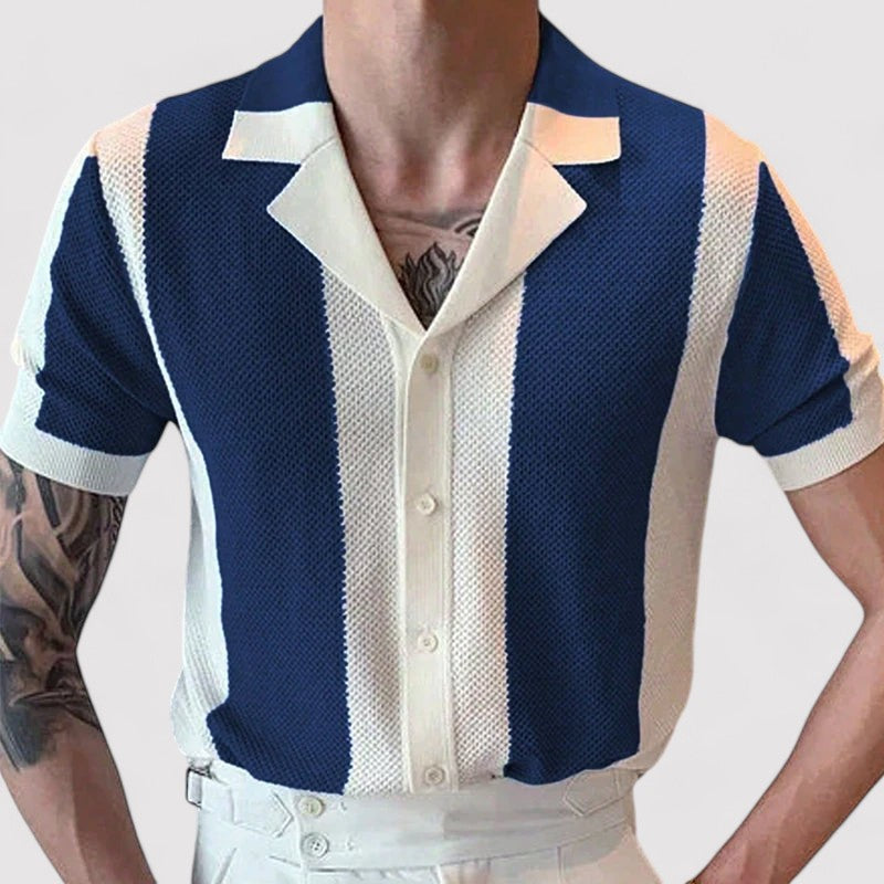 Ancien | Knitted Striped Polo afbeelding 1