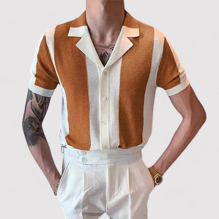 Ancien | Knitted Striped Polo afbeelding 5
