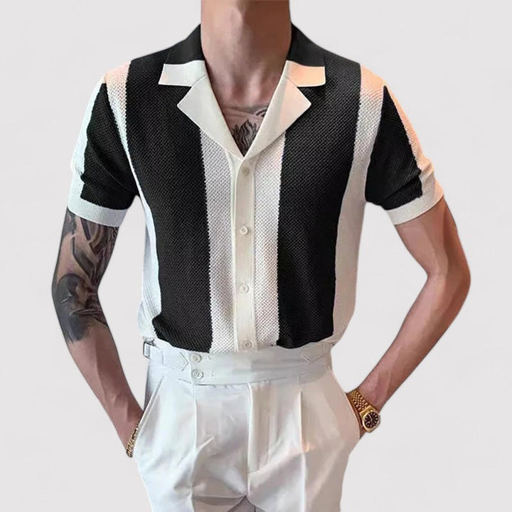Ancien | Knitted Striped Polo afbeelding 6