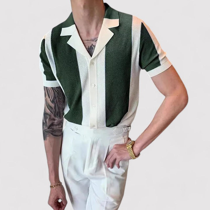 Ancien | Knitted Striped Polo afbeelding 4