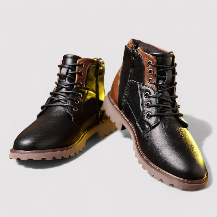 Ancien | Men’s Leather Boots with Zip-up Closure afbeelding 2