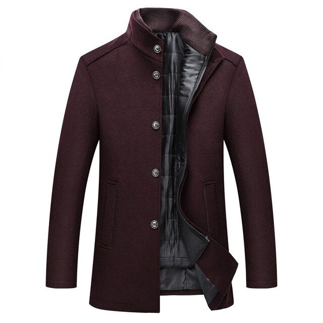 West Louis™ Single Breasted Thick Wool Coat afbeelding 2