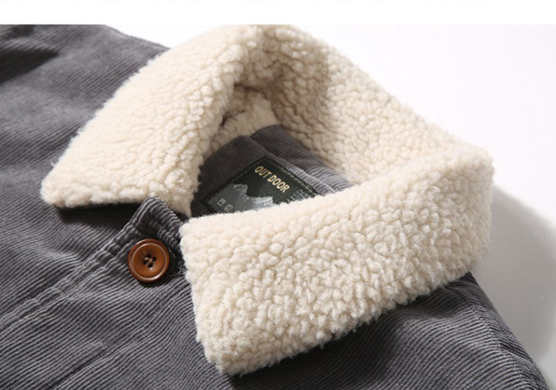West Louis™ New Trend Fur Lining Corduroy Jacket afbeelding 6
