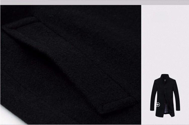 West Louis™ Winter Woolen Long Peacoat afbeelding 14