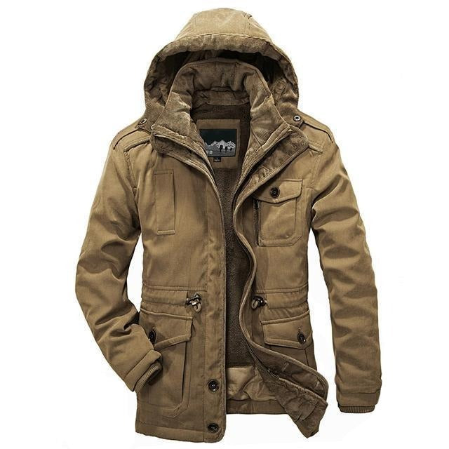 West Louis™ Men Warm Heavy Wool Parka afbeelding 1