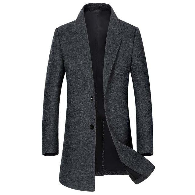 West Louis™ Wool Blends Men Overcoat afbeelding 4