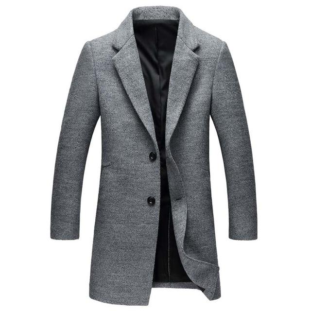 West Louis™ Wool Blends Men Overcoat afbeelding 1