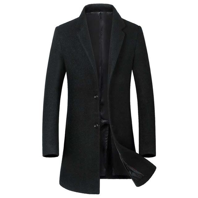 West Louis™ Wool Blends Men Overcoat afbeelding 5