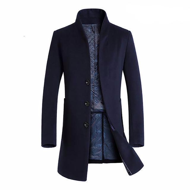 West Louis™ Winter Woolen Long Peacoat afbeelding 5