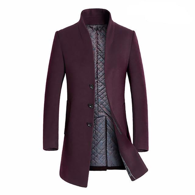 West Louis™ Winter Woolen Long Peacoat afbeelding 4