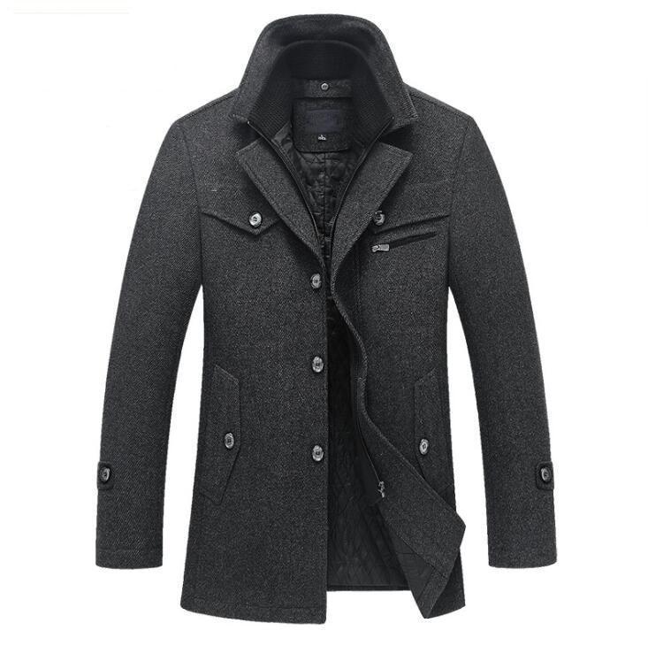 West Louis™ Winter Wool Warm Pea Coat afbeelding 1