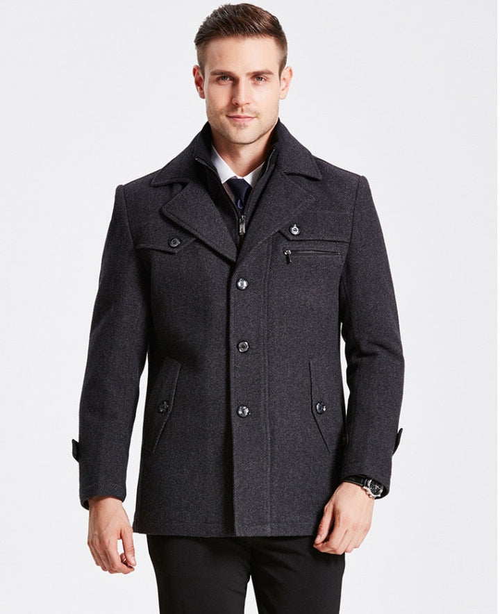 West Louis™ Winter Wool Warm Pea Coat afbeelding 6
