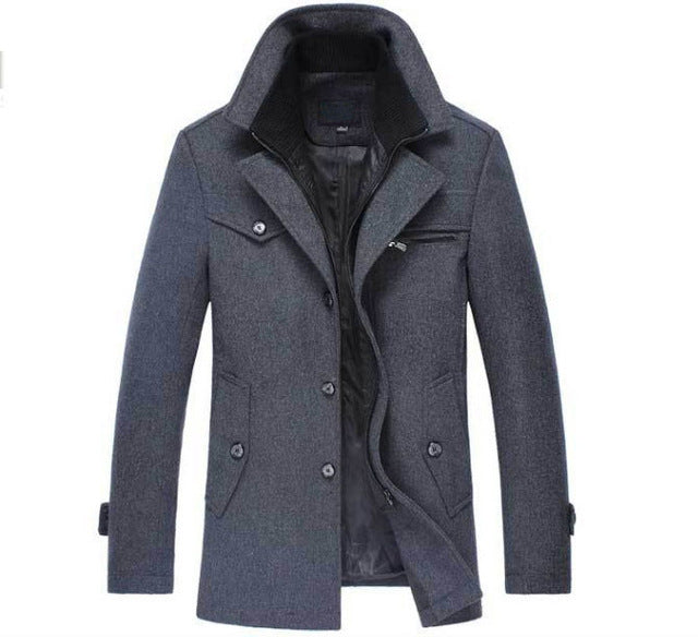 West Louis™ Winter Wool Warm Pea Coat afbeelding 3