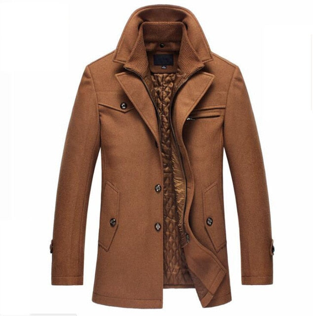 West Louis™ Winter Wool Warm Pea Coat afbeelding 4