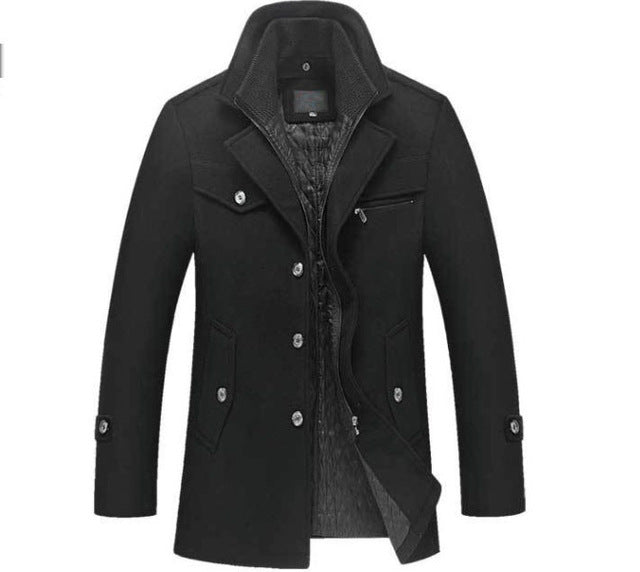 West Louis™ Winter Wool Warm Pea Coat afbeelding 2
