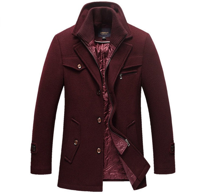 West Louis™ Winter Wool Warm Pea Coat afbeelding 5