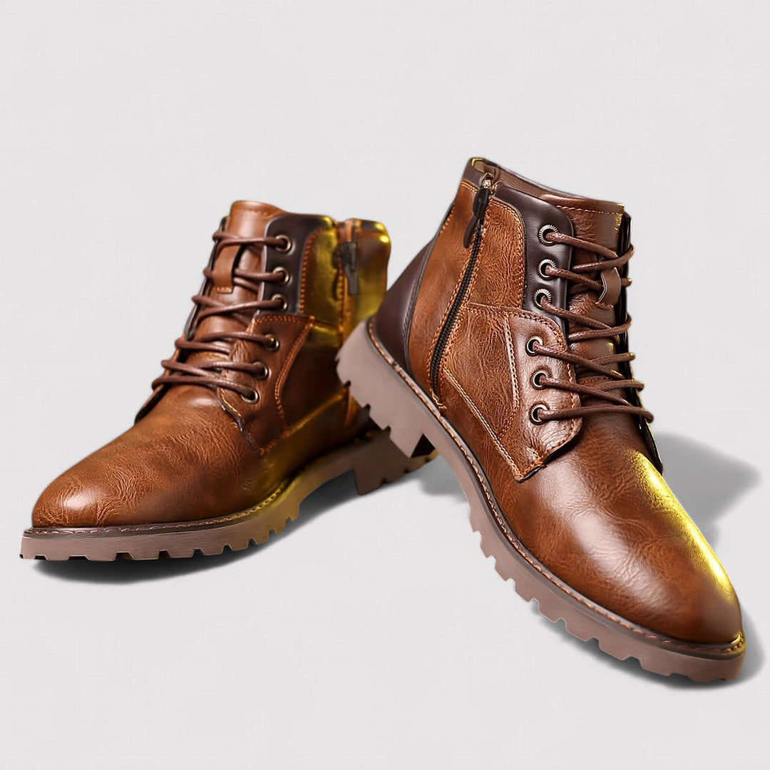 Ancien | Men’s Leather Boots with Zip-up Closure afbeelding 1