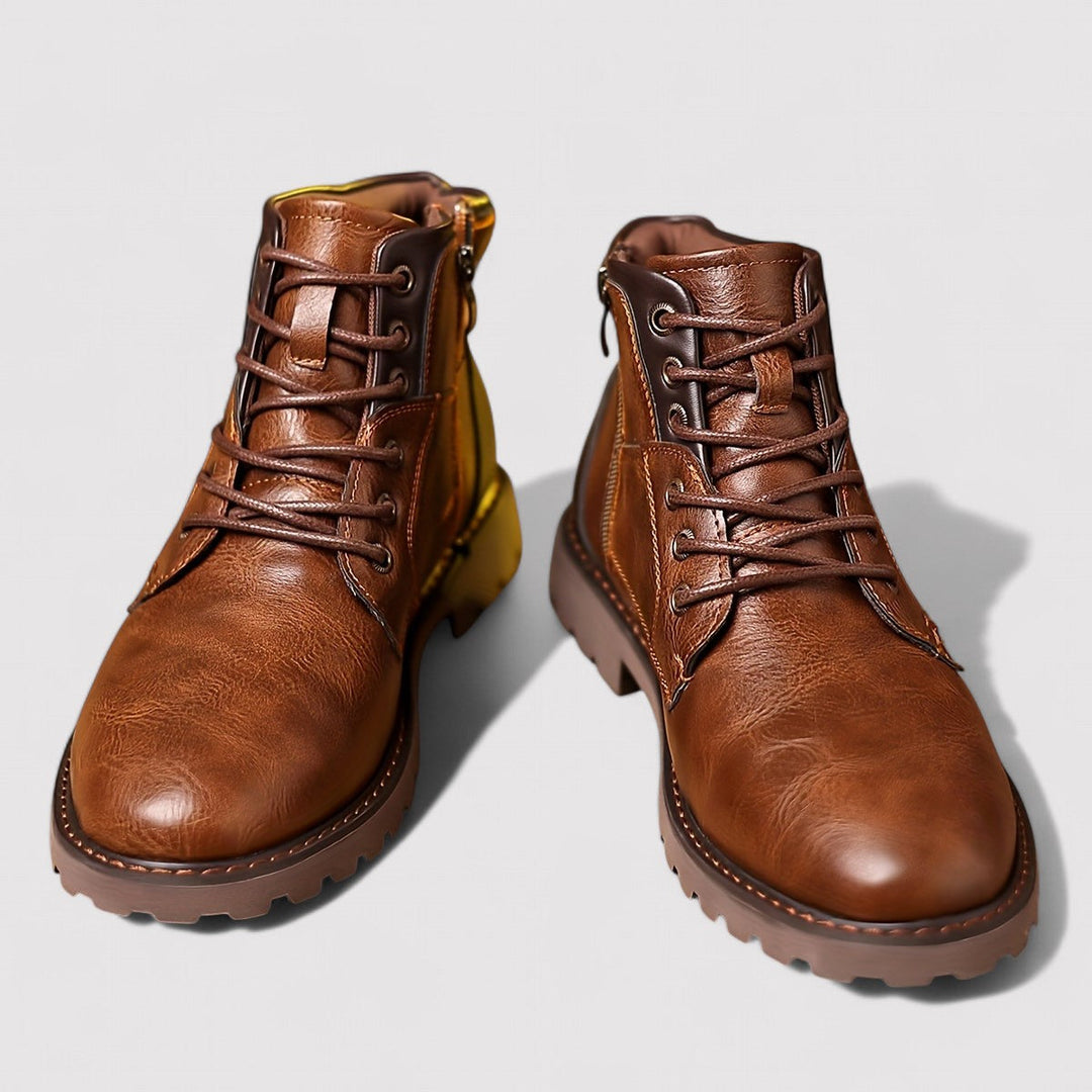 Ancien | Men’s Leather Boots with Zip-up Closure afbeelding 4