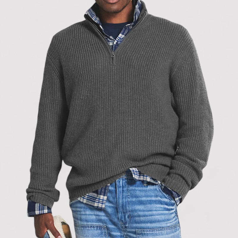 Ancien | Warm Half Zip Sweater For Men afbeelding 1